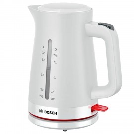 Чайник BOSCH TWK3M121, 1,7л, 2400Вт, закрытый нагревательный элемент, пластик, белый