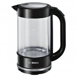 Чайник BOSCH TWK70B03, 1,7 л, 2400 Вт, закрытый нагревательный элемент, стекло, черны