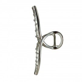 Краб для волос, 13 см, петелька, серебристый, MONTE VITA (МОНТЕ ВИТА), 458820