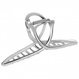 Краб для волос, 13 см, петелька, серебристый, MONTE VITA (МОНТЕ ВИТА), 458820