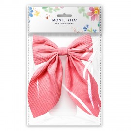 Бант для волос на заколке, 13*7*21 см, розовый, MONTE VITA, 458835