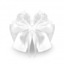 Бант для волос на заколке, 17х15 см, белый, MONTE VITA (МОНТЕ ВИТА), 458844