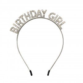 Ободок для волос "Именинница", 14х12 см, серебристый цвет, MONTE VITA (МОНТЕ ВИТА), 458853