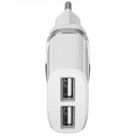 Зарядное устройство сетевое HOCO 12 Вт, 2.4 А, 2 х USB, кабель Type-C, 1 м, белый, УТ000023100
