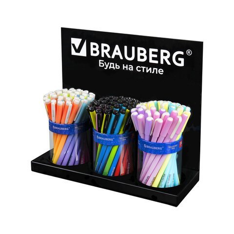 Подставка под ручки и карандаши в тубах BRAUBERG, металл, 3 отделения, 26x30x11 см, 505912