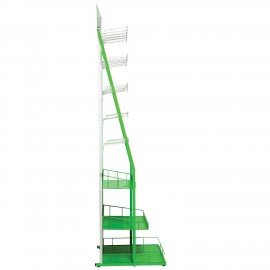 Стойка для размещения товара напольная BRAUBERG KIDS, 205x60x50 см, 25 крючков, 3 полки, 506321