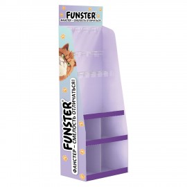 Стойка напольная для размещения товара FUNSTER, 180x60x40 см, 3 полки, 16 крючков, 507854