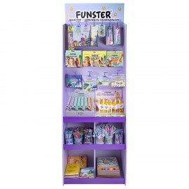 Стойка напольная для размещения товара FUNSTER, 180x60x40 см, 3 полки, 16 крючков, 507854
