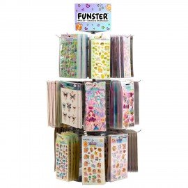 Стойка-вертушка настольная FUNSTER, 80х47 см, 24 крючка, 3 вращающихся ряда, 507857