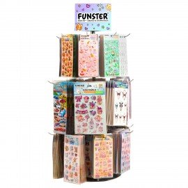 Стойка-вертушка настольная FUNSTER, 80х47 см, 24 крючка, 3 вращающихся ряда, 507857