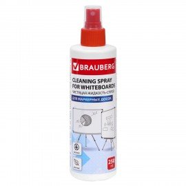 Чистящая жидкость-спрей для маркерных досок BRAUBERG, 250 мл, 510119