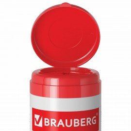 Салфетки для экранов всех типов и оптики BRAUBERG, туба 100 шт., влажные, 510122