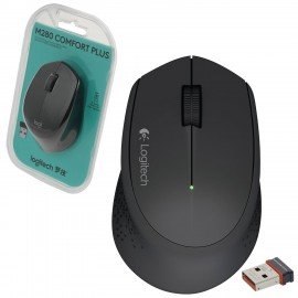 Мышь беспроводная LOGITECH M280, 2 кнопки + 1 колесо-кнопка, оптическая, черная, 910-004287