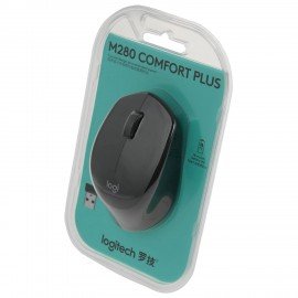 Мышь беспроводная LOGITECH M280, 2 кнопки + 1 колесо-кнопка, оптическая, черная, 910-004287