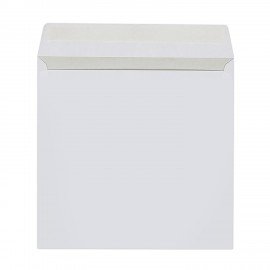 Конверты для CD/DVD (125х125 мм) с окном, бумажные, клей декстрин, КОМПЛЕКТ 100 шт., 201070.100