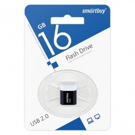 Флеш-диск 16 GB, SMARTBUY Lara, USB 2.0, черный, SB16GBLARA-K