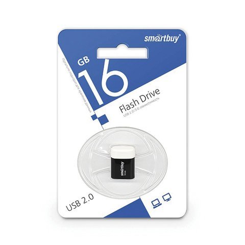 Флеш-диск 16 GB, SMARTBUY Lara, USB 2.0, черный, SB16GBLARA-K