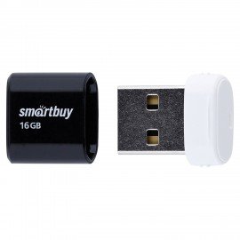 Флеш-диск 16 GB, SMARTBUY Lara, USB 2.0, черный, SB16GBLARA-K