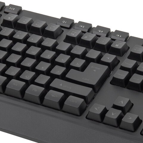 Клавиатура проводная SONNEN KB-7700, USB, 104 клавиши + 10 программируемых клавиш, RGB, черная, 513512