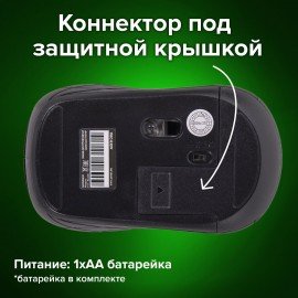 Мышь беспроводная SONNEN V-111, USB, 800/1200/1600 dpi, 4 кнопки, оптическая, черная, 513518
