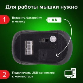Мышь беспроводная SONNEN V-111, USB, 800/1200/1600 dpi, 4 кнопки, оптическая, синяя, 513519