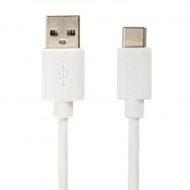 Кабель USB2.0-Type-C, 1 м, SONNEN, медь, для передачи данных и зарядки, белый, 513558