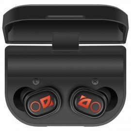 Наушники с микрофоном (гарнитура) DEFENDER TWINS 639, Bluetooth, беспроводные, черные, 63639
