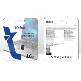 Флеш-диск 16 GB NETAC UM81, USB 2.0, черный, NT03UM81N-016G-20BK