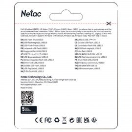 Флеш-диск 128 GB NETAC U185, USB 2.0, белый, NT03U185N-128G-20WH