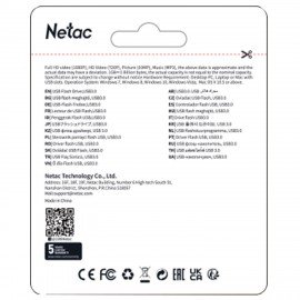 Флеш-диск 32GB NETAC U185, USB 3.0, белый, NT03U185N-032G-30WH