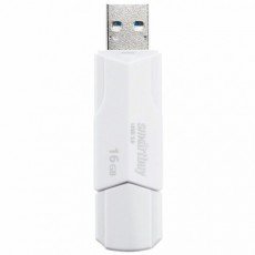 Флеш-диск 16 GB SMARTBUY Clue USB 2.0, белый, SB16GBCLU-W