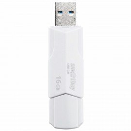 Флеш-диск 16 GB SMARTBUY Clue USB 2.0, белый, SB16GBCLU-W