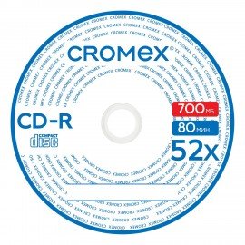 Диски CD-R в конверте КОМПЛЕКТ 50 шт., 700 Mb, 52x, CROMEX, 513797