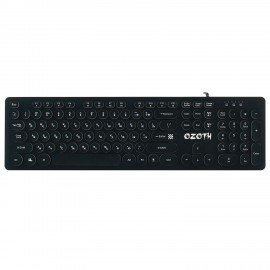 Клавиатура проводная игровая DEFENDER OZOTH GK-106, USB, 104 клавиши, с подсветкой, черная, 45106