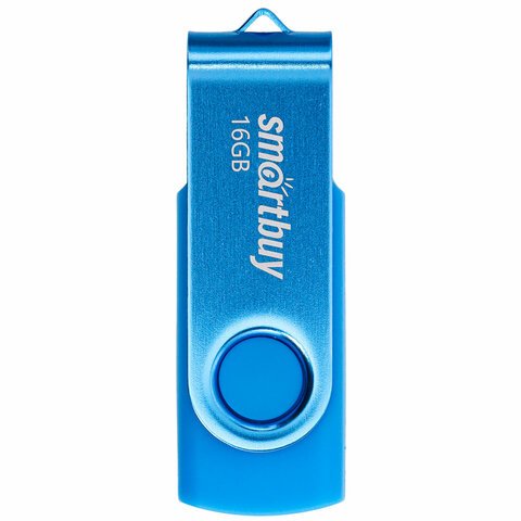 Флеш-диск 16 GB SMARTBUY Twist USB 2.0, синий, SB016GB2TWB