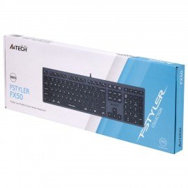 Клавиатура проводная A4TECH Fstyler FX50, USB, 109 кнопок, серая, 1624628