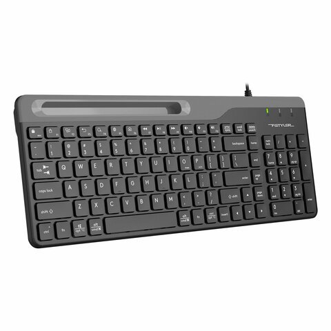 Клавиатура проводная A4TECH Fstyler FK25, USB, 103 кнопки, черная, 1530215