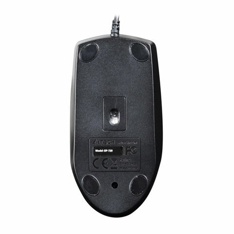Мышь проводная A4TECH OP-720, USB, 2 кнопки+1 колесо-кнопка, оптическая, черная, 513289
