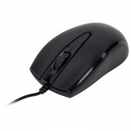 Мышь проводная БЕСШУМНАЯ USB, 1200 dpi, 2 кнопки + колесо-кнопка, SONNEN K520, черная, 513944