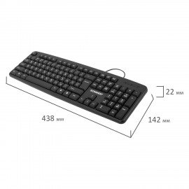 Клавиатура проводная, USB, 104 клавиши, SONNEN KB-8136, черная, 513946