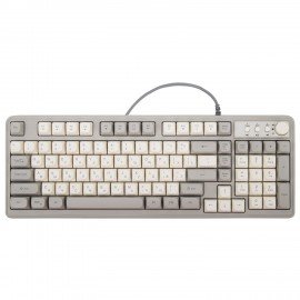 Клавиатура проводная USB, 102+98 клавиш, LED-подсветка, SONNEN K620, слоновая кость/серая, 513950