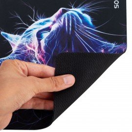 Коврик для мыши SONNEN "NEON CAT" резина+ткань, 250х200х2мм, 513956