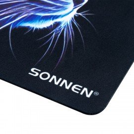 Коврик для мыши SONNEN "NEON CAT" резина+ткань, 250х200х2мм, 513956
