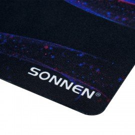 Коврик для мыши SONNEN "NEON WAVE" резина+ткань, 250х200х2мм, 513958