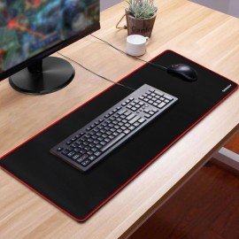 Коврик для мыши и клавиатуры большой SONNEN "BLACK TITAN XXL" 900х400х3мм, черный, 513959