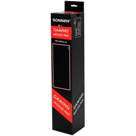 Коврик для мыши и клавиатуры большой SONNEN "BLACK TITAN XXL" 900х400х3мм, черный, 513959