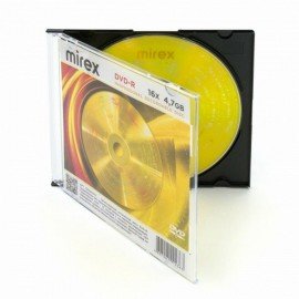 Диски DVD-R MIREX, 4,7 ГБ 16x Slim Case, КОМПЛЕКТ 5 шт, UL130003A1F