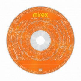 Диск DVD+R (плюс) MIREX, 4,7 ГБ 16x Slim Case, 1 штука, UL130013A1S