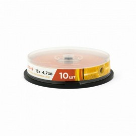 Диски DVD+R (плюс) MIREX, 4,7 Гб 16x Cake Box (упаковка на шпиле), КОМПЛЕКТ 10 шт, UL, UL130013A1L