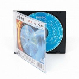 Диск CD-R MIREX, 700 Мб 48x Slim Case, 1 штука, UL120051A8S